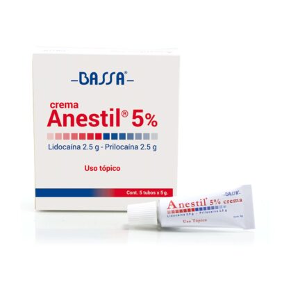 ANESTIL 5 % CREMA CAJA X 5 TUBOS 5g